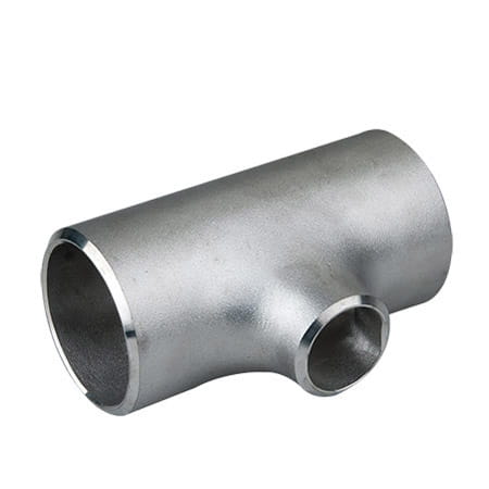 Té de réduction sans soudure DN80 88,9 x 3,2 mm / DN50 60,3 x 2,9 mm en acier inoxydable 1.4571 / 316Ti